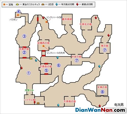 塞尔达无双图文流程攻略 全蜘蛛与宝箱位置