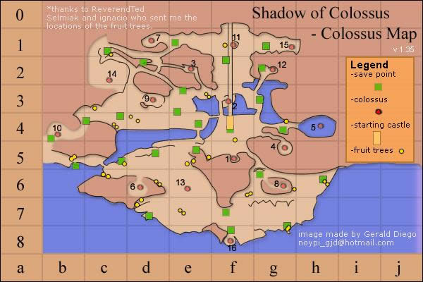 旺达与巨像资源分布地图 旺达巨像蜥蜴位置列表