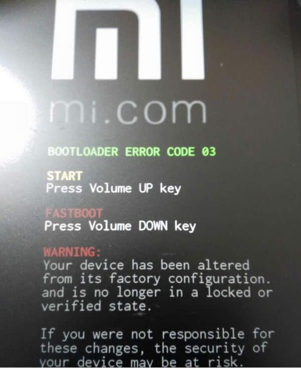 Сƽ2ˢbootloader error code 03