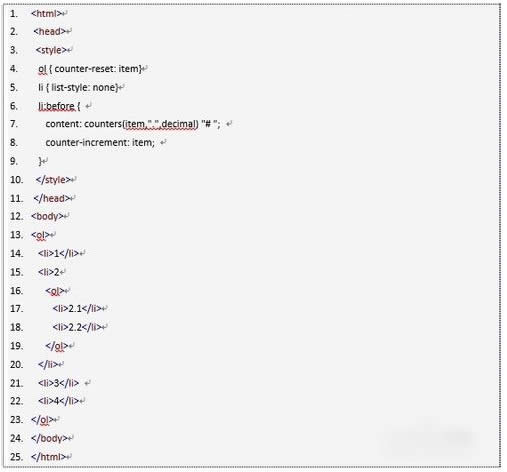 HTML级联编号是什么,HTML级联编号是怎么制作的