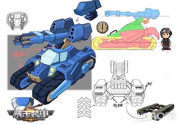 武装男人的情怀 腾讯《暴走装甲》设计线稿流出