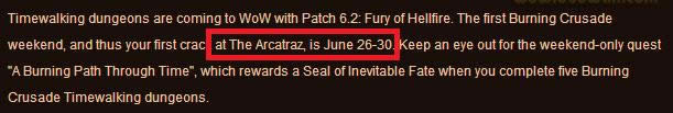 无意中泄露? 魔兽6.2补丁疑似6月23日上线