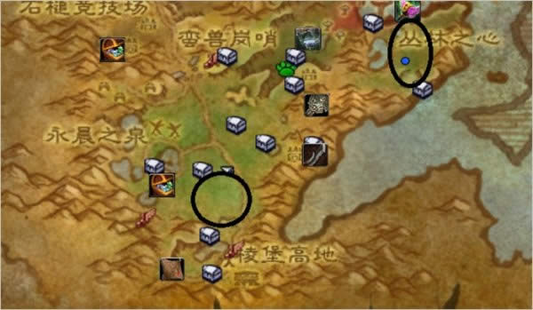 魔兽6.0伐木攻略：德拉诺之王地图伐木点